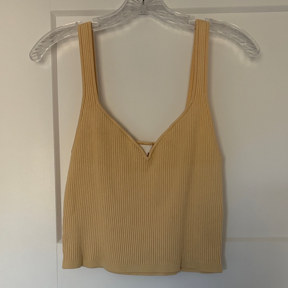 Ribbed Tan Crop Top